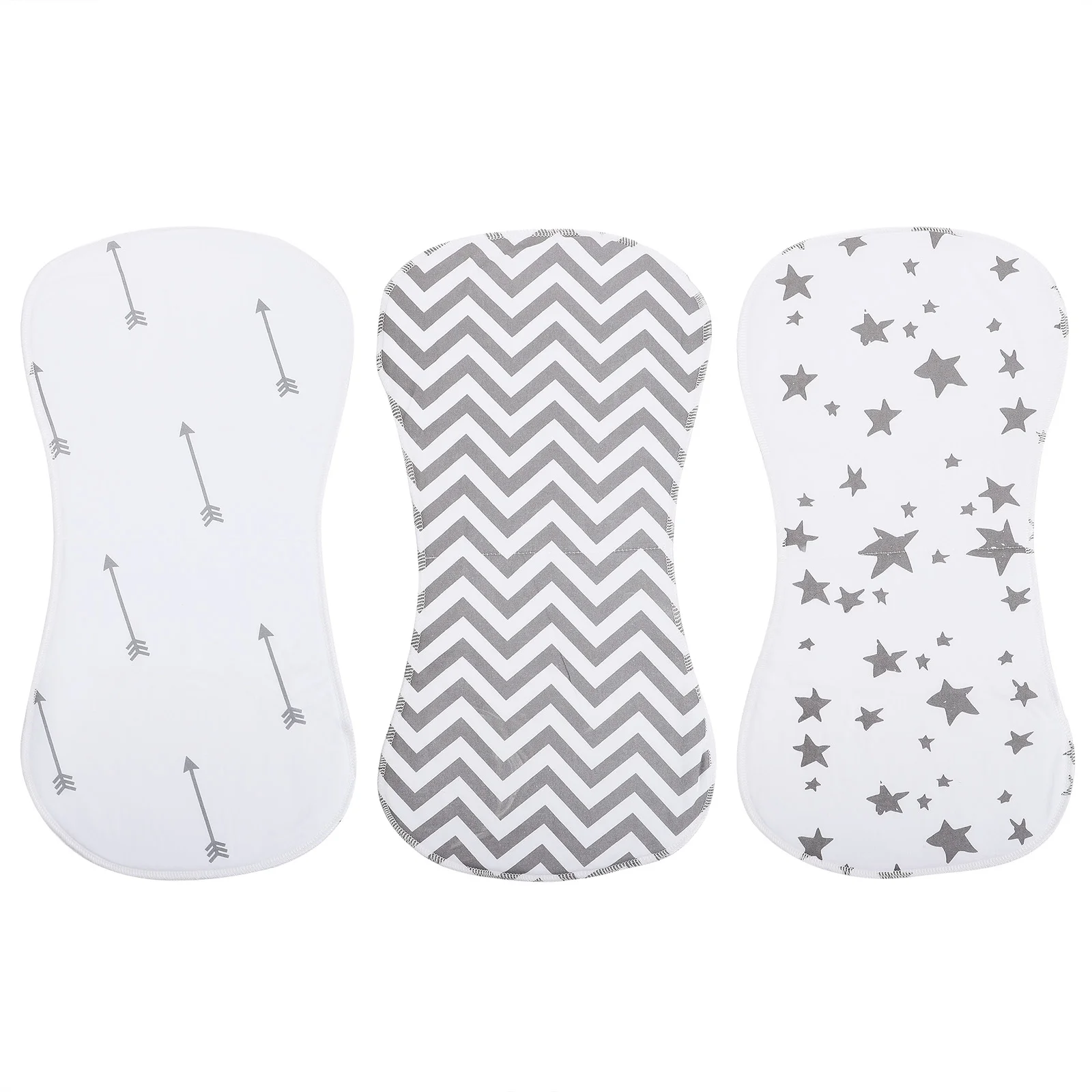 

3Pcs Burping Cloth Printing Burp Cloths Baby Back Towel Pad Baby Nursing Towel