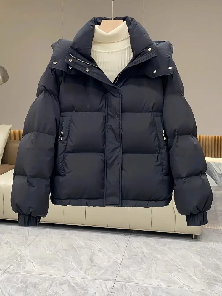 Пуховик с хлопковой подкладкой женская короткая зимняя одежда 2024 новинка в