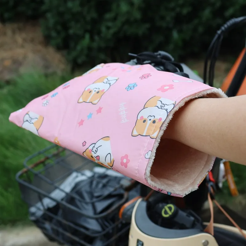 Мотоциклетные перчатки на руль водонепроницаемые ветрозащитные зимние теплые