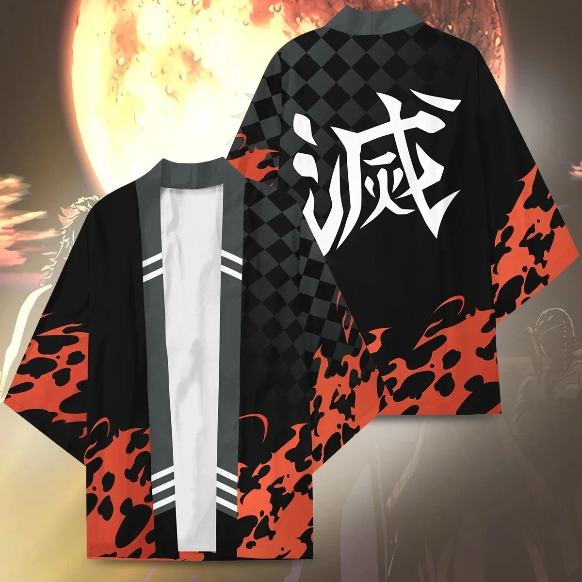 

2022 Anime Kimono Demon Slayer Kimetsu No Yaiba Japan Cloak Kimono Haori Yukata Cosplay Shirt Coat Women Men Summer Clothes