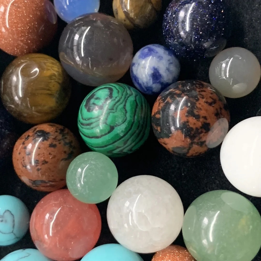 20 шт. натуральные минеральные камни кристальная Сфера тигровый глаз шарики Агаты