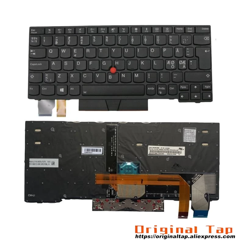 Клавиатура NDC скандинавской подсветкой для Lenovo Thinkpad X280 A285 X390 X395 L13 Yoga Gen1 G1 01YP079 01YP159