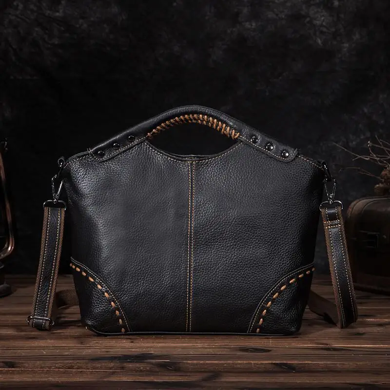 New Lychee Pattern Personalized Stitching Multi-capacity Portable One-shoulder Women's Bag New Versatile Fashionable Women's Bag