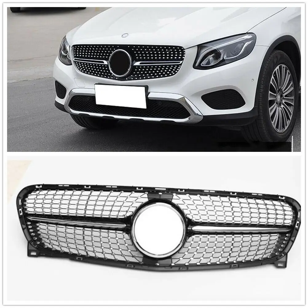 

1pc Front Grille for 2014-2016 Mercedes Benz GLA class X156 Black Diamond Style
