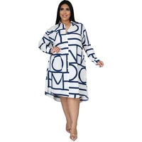 plus size dresses women wholesale buttons casual long sleeve loose office lady fashion new shirt midi dress dropshipping