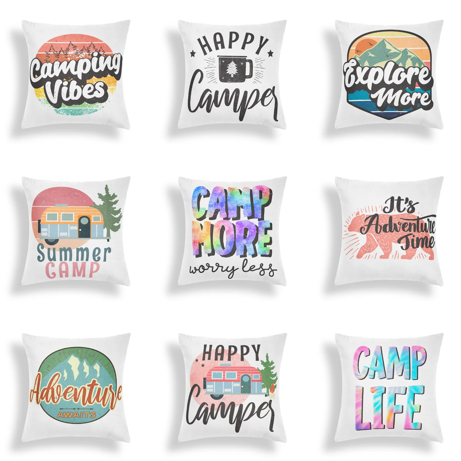 

Наволочка для кемпинга, 45*45 см, домашний декор, наволочка для подушки, летние декоративные подушки для дивана, цветочное украшение, наволочк...