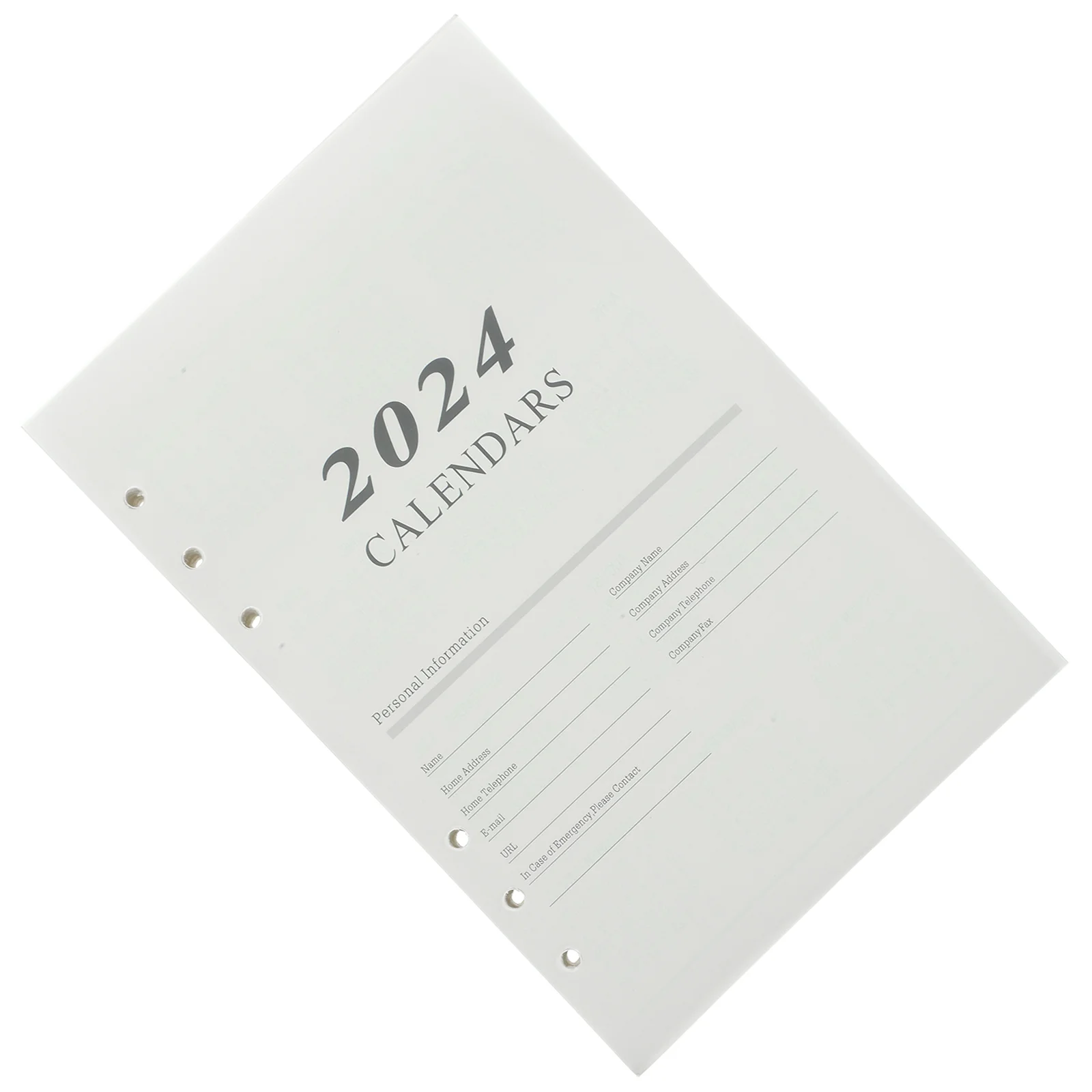 

2024 English Agenda Book Page A5 Loose-leaf Planner Business Planning Notebook Year Notepad Portable Pocket Calendar