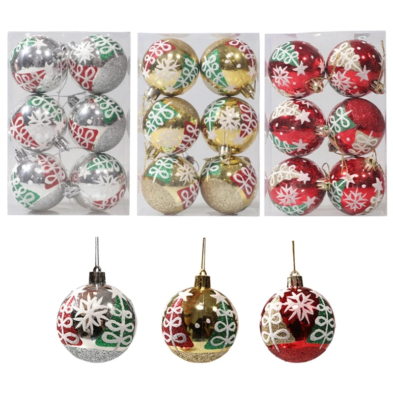 

Not Easy to Age 6 Pcs Shatterproof Christmas Ball Ornaments for Xmas Christmas