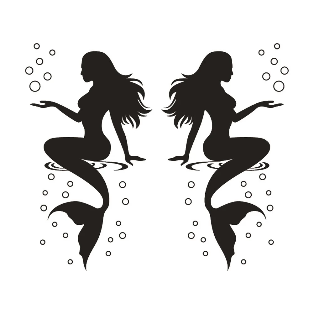 

Wall Mermaid Stickers Decals Decal Decor Bathroom Sea Sticker Girl Ocean Nursery Vinylthemural Girls Bedroom Peelstick Animal