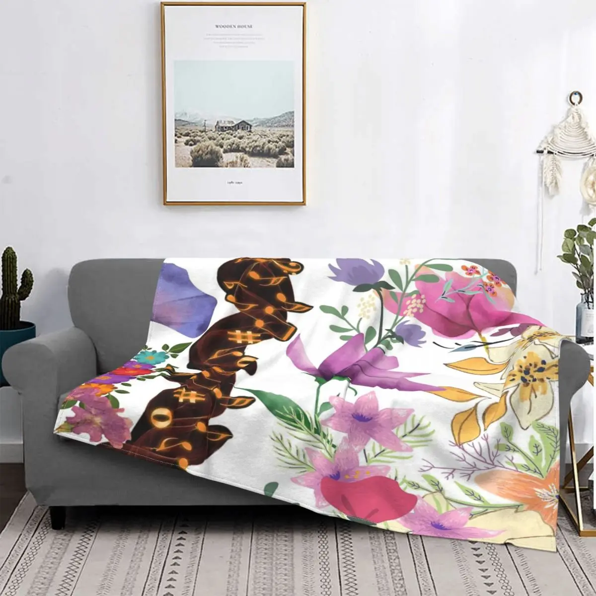 

Manta de guitarra с цветочными узорами и узорами, кукро для cama colcha, toalla, manta Kawaii, funda для детей