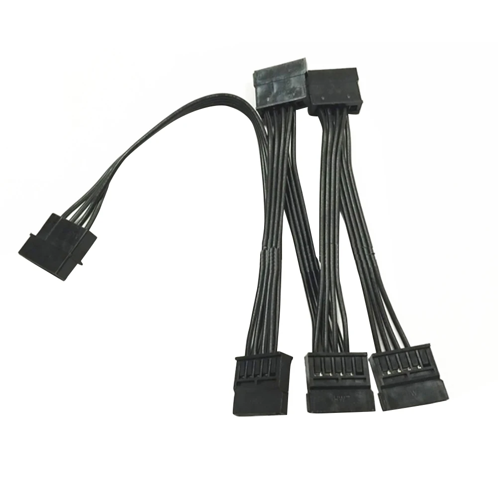 

4Pin 1 to 5 IDE SATA 15Pin Hard Drive Power Supply Splitter Disk SATA Adapter CableCable Cord for PC 4 Pin To Hard