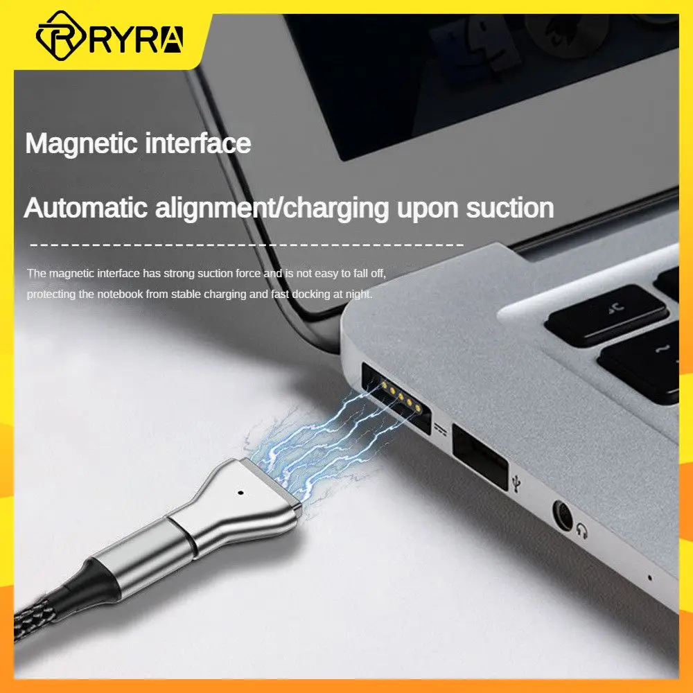 

RYRA Type C Female To Magsafe2 Adapter PD Female Fast Charging Adapter New T Head Zinc Alloy Connector For MacBook Computer