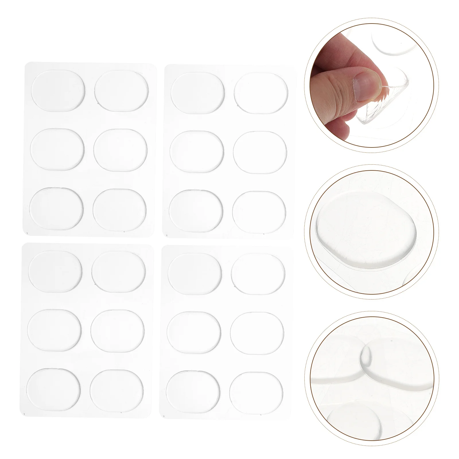 

24 шт., прочные бесшумные колодки для барабанов, премиум-амортизаторы для барабанов (прозрачные цвета)