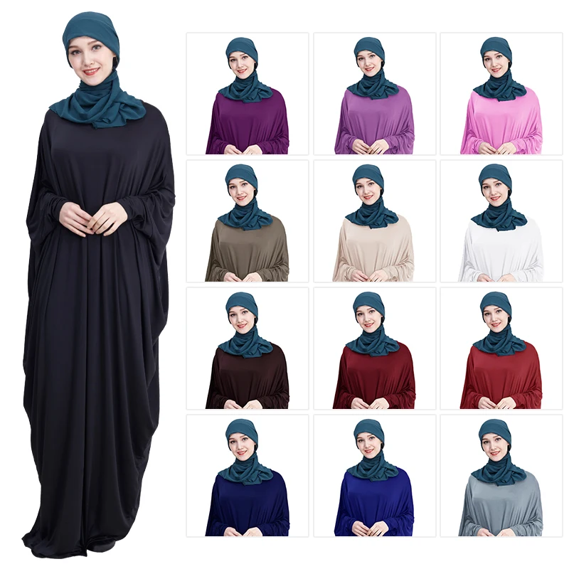Женская яркая Abaya Дубай Рамадан длинное платье Khimar кафтан мусульманская одежда Jilbab Niqab мусульманское платье для молитвы Djellaba Femme