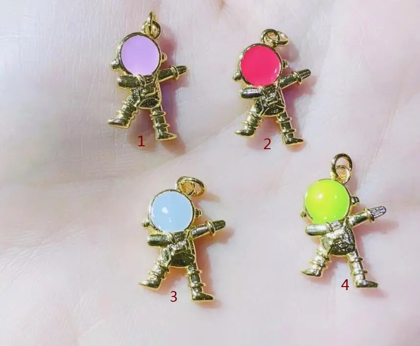 

1 шт. маленькая милая Подвеска для мальчика и девочки для изготовления ювелирных изделий позолоченная Медь CZ кавайная фурнитура для DIY ювели...