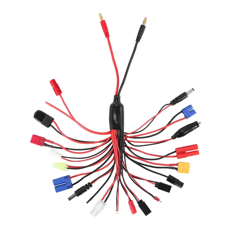 

19 In1 RC Lipo Battery Charger Adapter Connector Splitter Wire Octopus Convert Cable To 4.0Mm Banana Plug Lead Cable For XT60