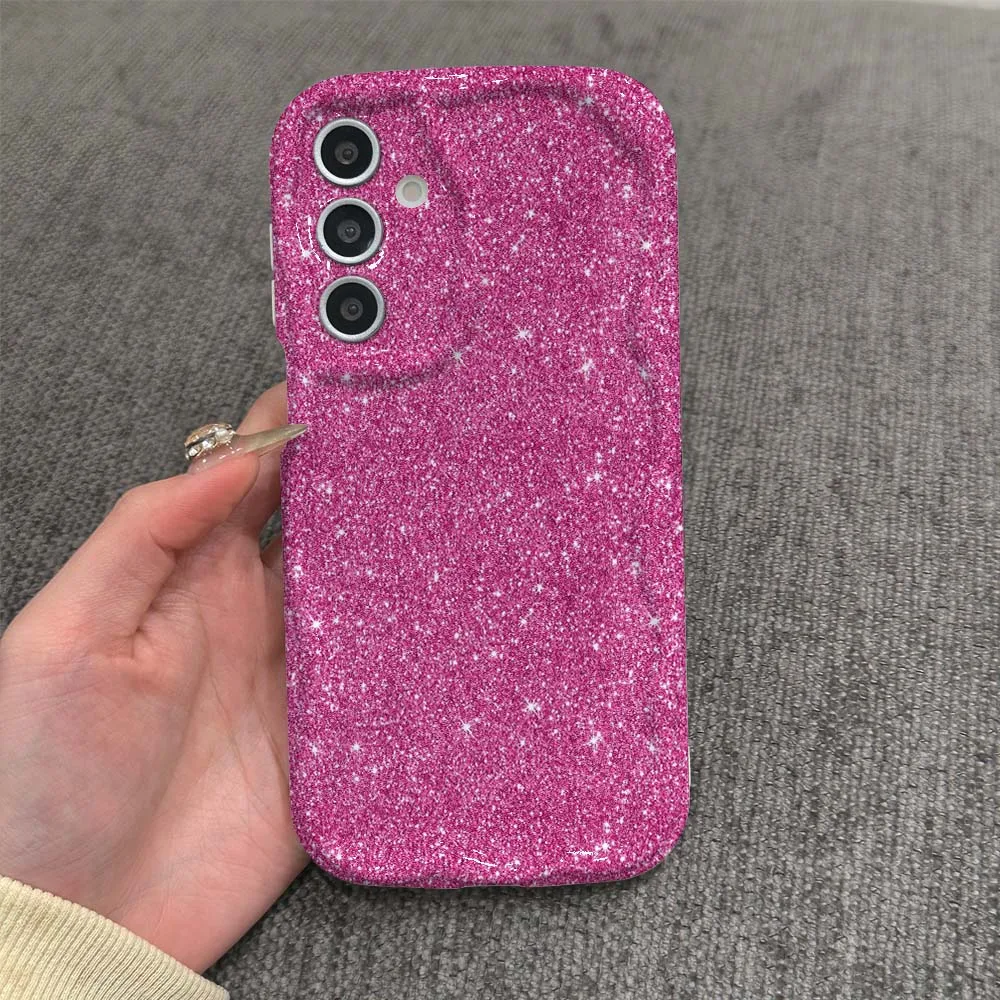 Фото Розовый блестящий чехол Feilin с эффектом волн и масляного блеска для Samsung Galaxy A56 A55 A54 A51 A25 A15 A06 A05 №5