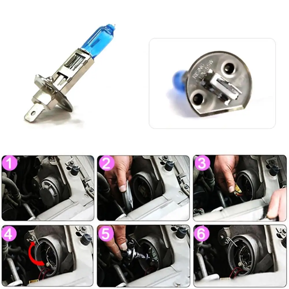

4Pcs H1 12V 55W 6000K White Xenon Gas Halogen Light Bulb Headlight Foglight