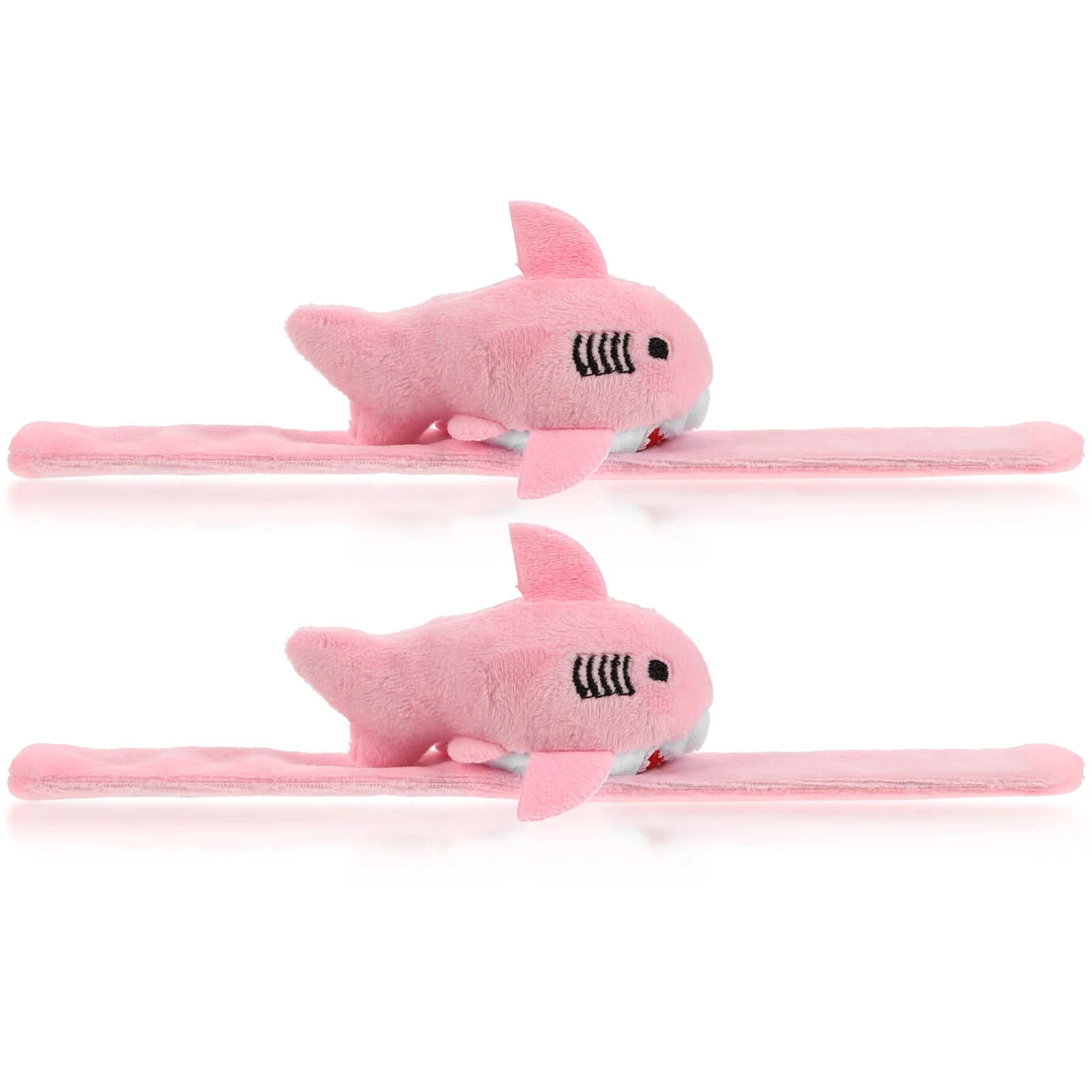 

2 Pcs Plush Ring Halloween Toys Kids Slap Bracelets Favors Baby Stuffed Animals Cartoon Snap