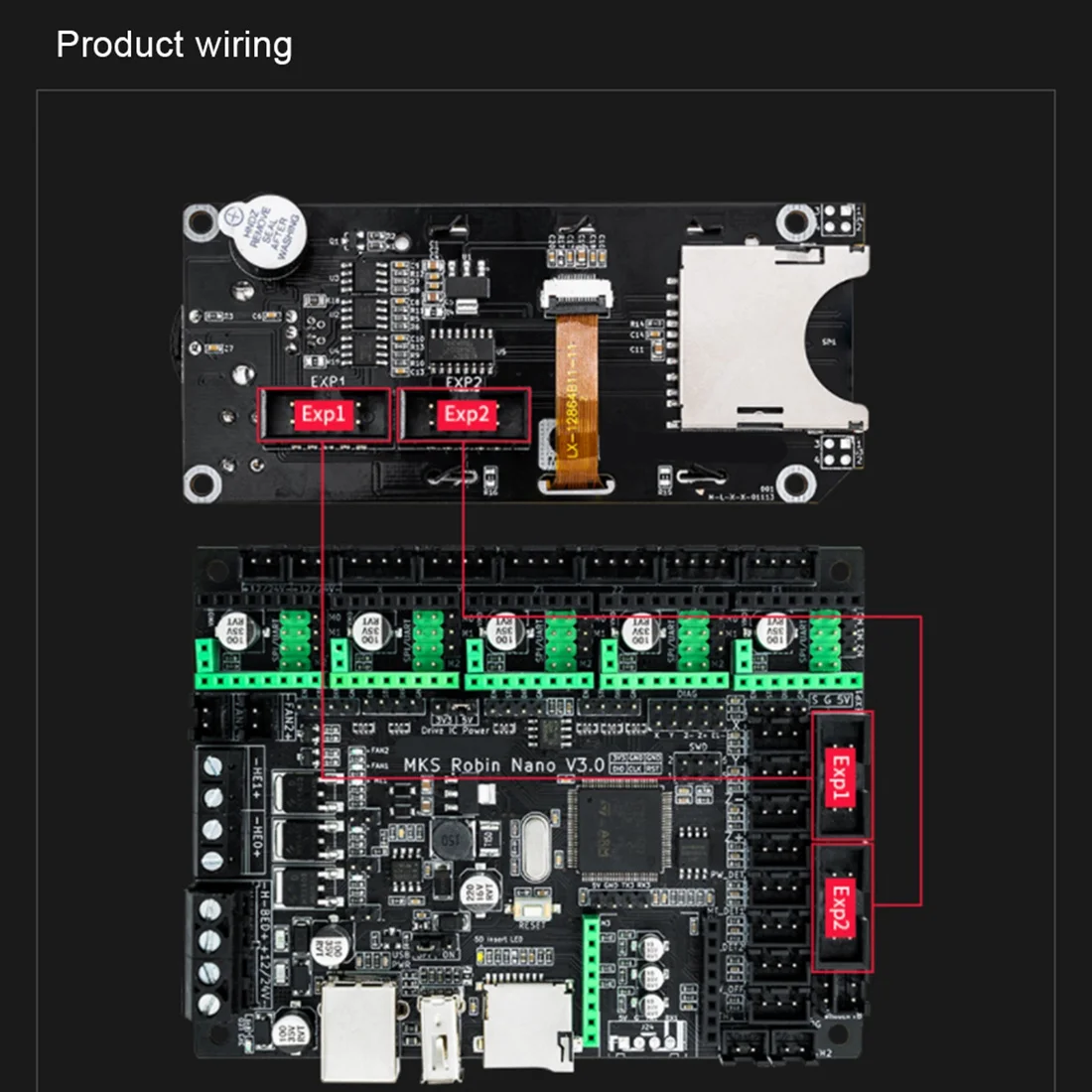 MKS Mini12864 V3 Вставка SD-карты с боковым ЖК-экраном Smart Display Детали 3D-принтера для Robin Nano