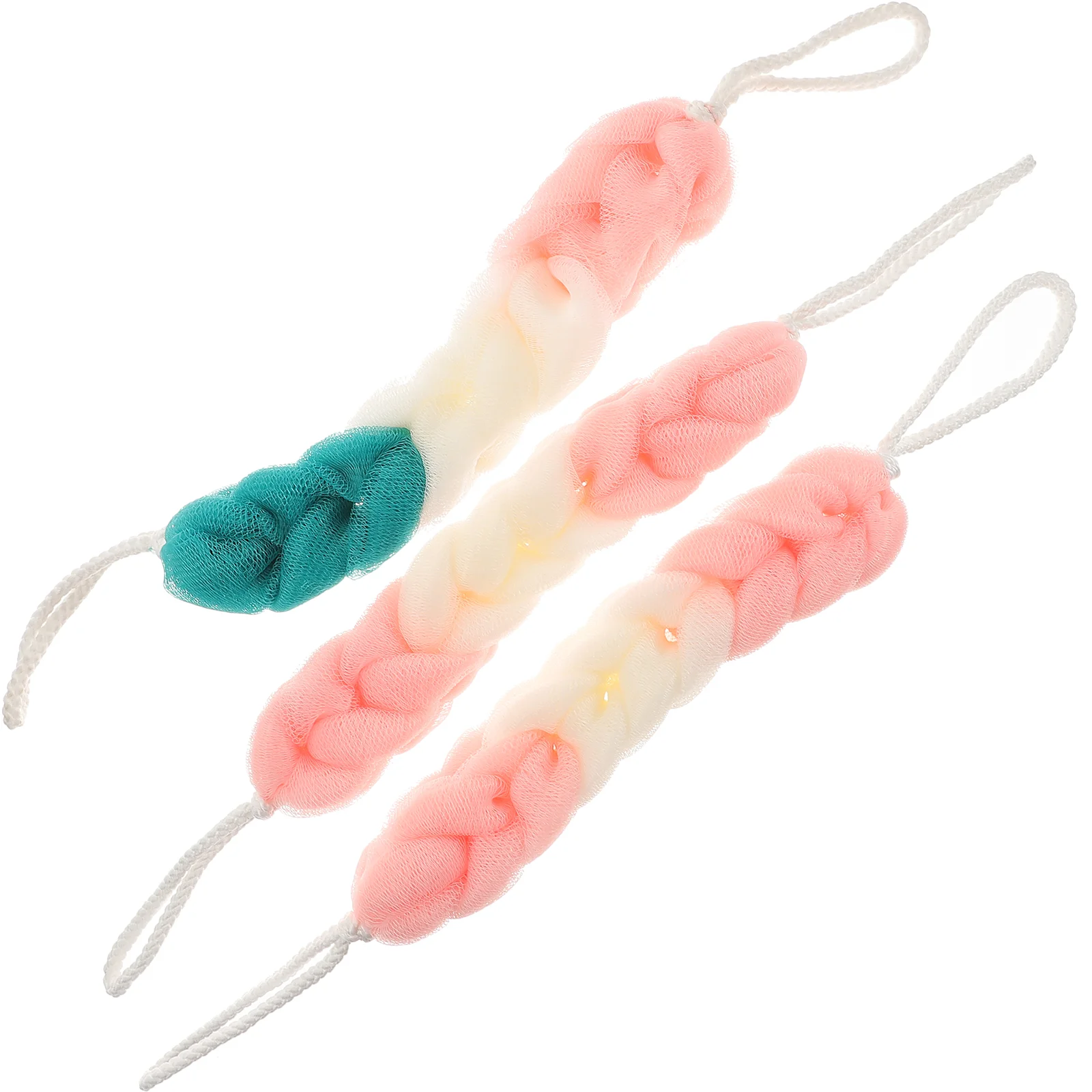 

Bath Exfoliating Loofah Sponge Mesh Scrubber Shower Body Brush Large Pouf Lufa Wash Towel Scrunchies Exfoliator Scrub Braided