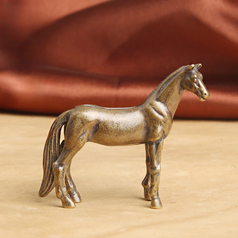 

Brass Feng Shui Horse Miniatures Figurines Bring Good Luck Decoration Home Desktop Office Decoration Accessories Festivals Gifts