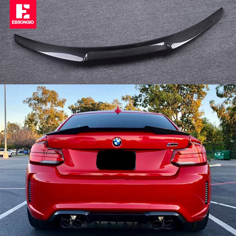 

M4 Style Real Carbon Fiber Rear Trunk Spoiler Lip Wing For BMW F22 Spoiler 2 Series Coupe & F87 M2 220i M235i 228i 2014 - 2021