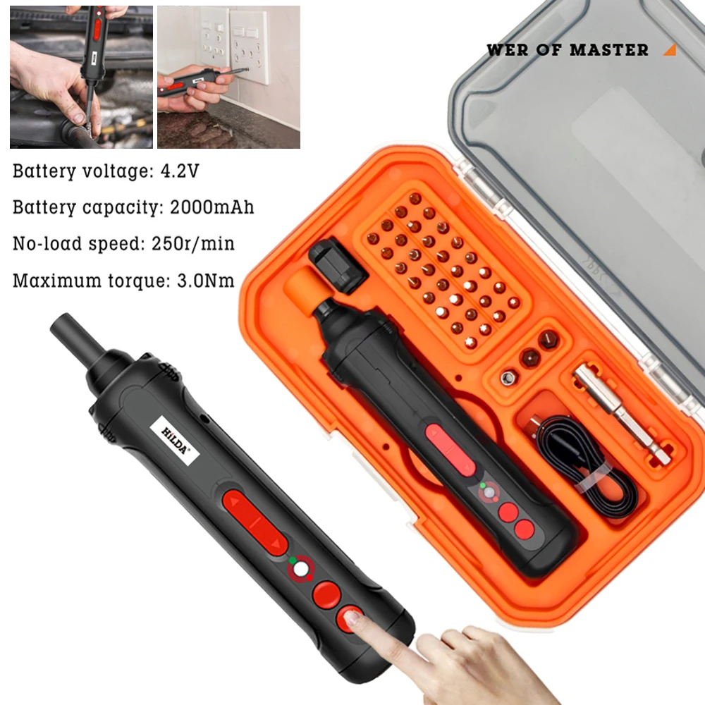 

Cordless Electric Screwdriver Rechargeable 1500mah Lithium Battery Mini Drill 3.6V Power Tools Set Maintenance Screwdriver Drill