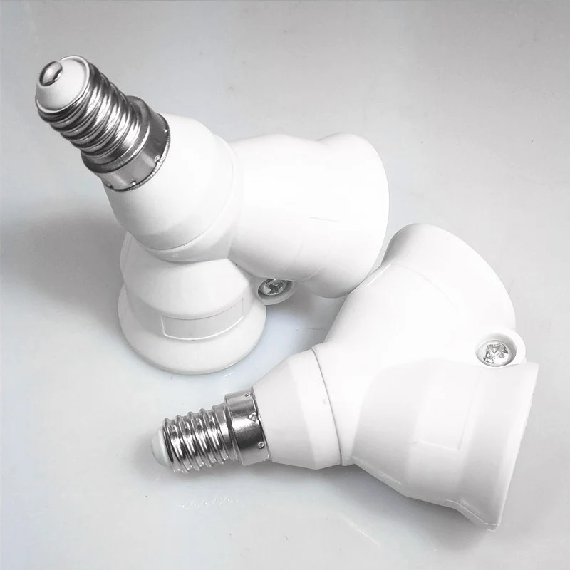 

2in1 Adjustable E14 Base Light Lamp Bulb Adapter Holder Socket Splitter Plug Lamp Holder Lamp Socket Converter Socket Bulb