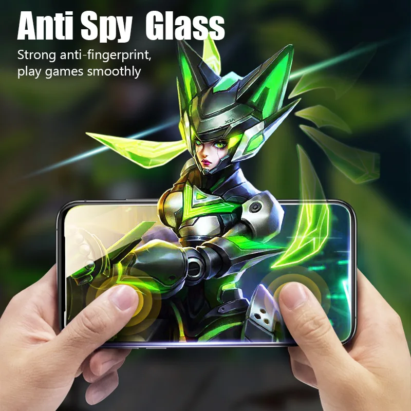 3PCS Anti-spy Screen Protector for Redmi Note 10 11 12 9 8 Pro 11S 10S 9S Privacy Glass for Redmi 10C A1 10 K60 9 9A 9C Glass images - 6