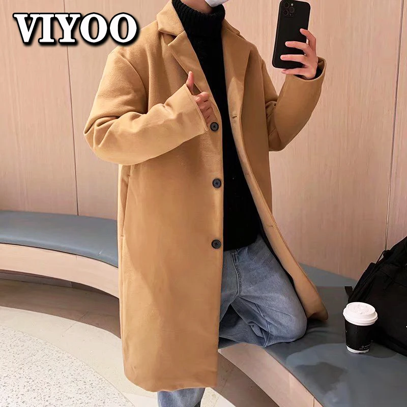 

Spring Autumn Men's Korea Fashion Clothes Male Trend Trench Coat Streetwear Windbreaker Overcoat Jacket For Men Teenager