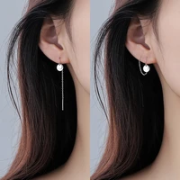 new popular big small discs circular drop earring geometry long earring for girl women gift