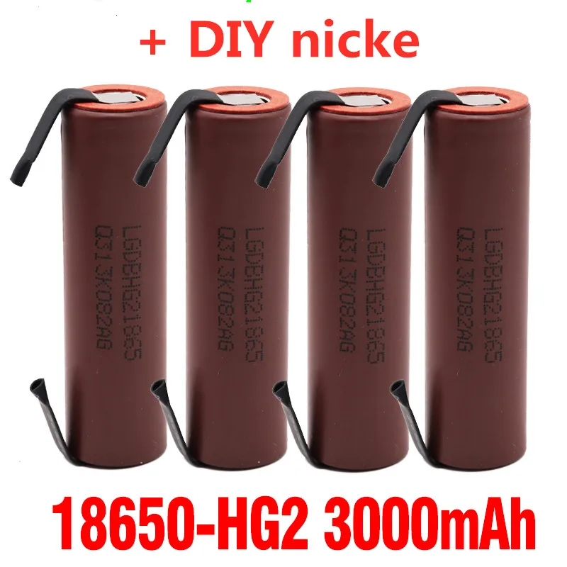 Фото Аккумулятор для отверток LG HG2, 3000 мАч, 3,6 В, 18650, с припаянными полосками №3