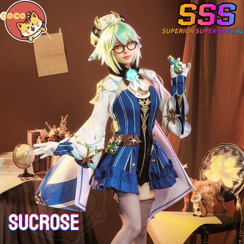 

CoCos-SSS Game Genshin Impact Sucrose Cosplay Costume Game Cos Genshin Impact Cosplay Harmless Sweetie Sucrose Costume and Wig