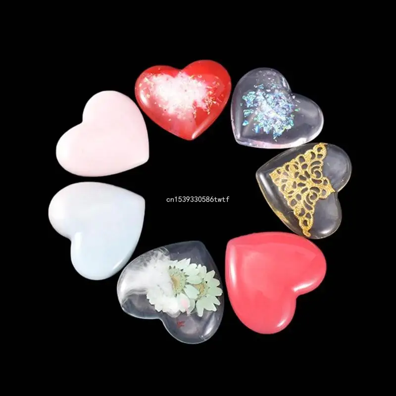 

Diy Glue Gypsum Mold High Mirror Face Peach Heart Silicone Mold Loves Ornaments Dropship