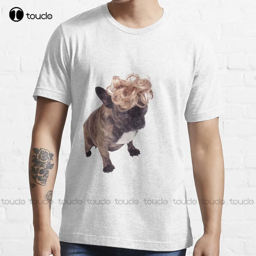 

Dog With Wig T-Shirt Workout Shirts For Women Fashion Creative Leisure Funny Harajuku T-Shirt Breathable Cotton Xs-5Xl Unisex