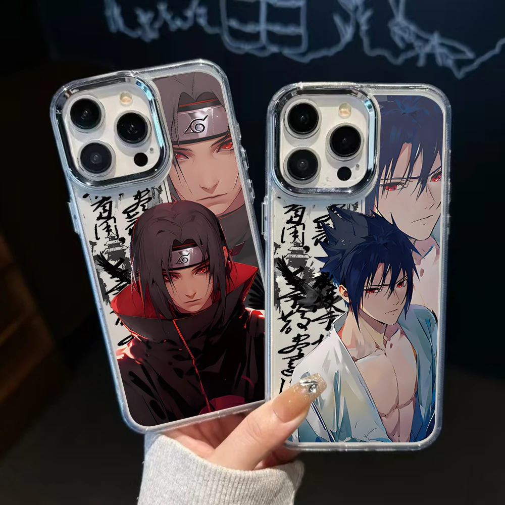 Фото Чехол для телефона NARUTOs Kakashs Sasuke для Xiaomi Redmi Note 15 14 13 12 11 10 Pro Plus 14C 13C 12C 10C 4G 5G, роскошный прозрачный чехол №1