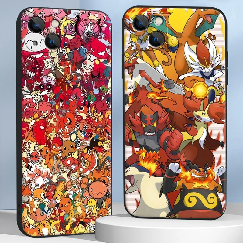 

Pokémon Anime Phone Cases For iPhone 11 12 Pro MAX 6S 7 8 Plus XS MAX 12 13 Mini X XR SE 2020 Coque Soft TPU Carcasa Back Cover