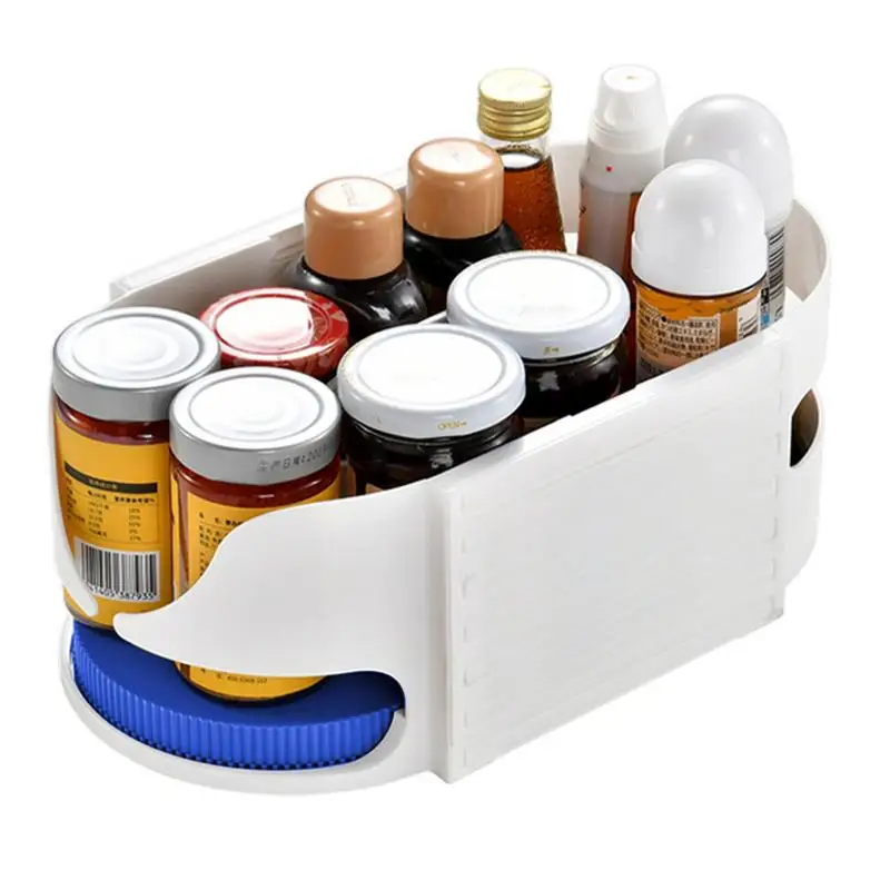 

Spice Storage Box Countertop Spice Box Turntable 360 Degree Rotation Kitchen Cabinet Organizer Salt Bottle Box Holder Shelf For