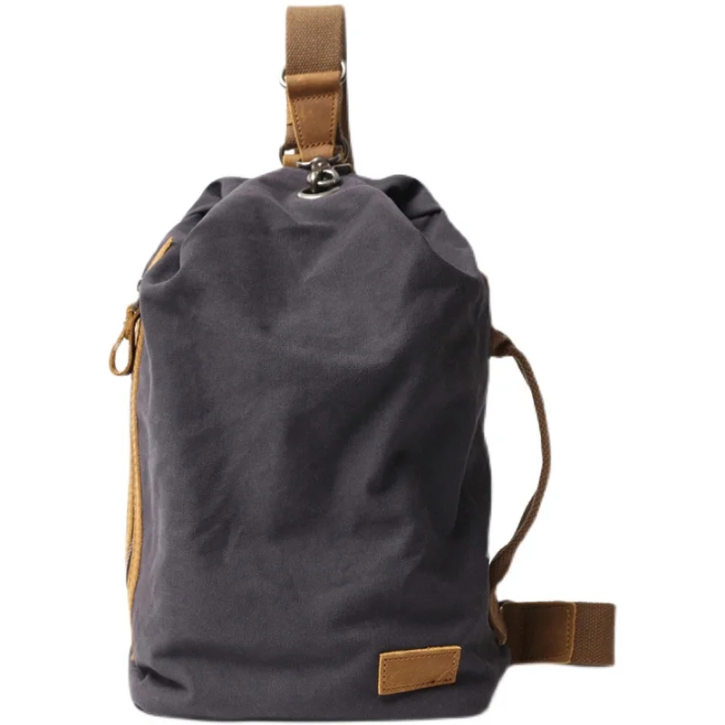 Vintage canvas men chest bag outdoor casual organizer designer multifunctional sports shoulder bag large capacity crossbody bag