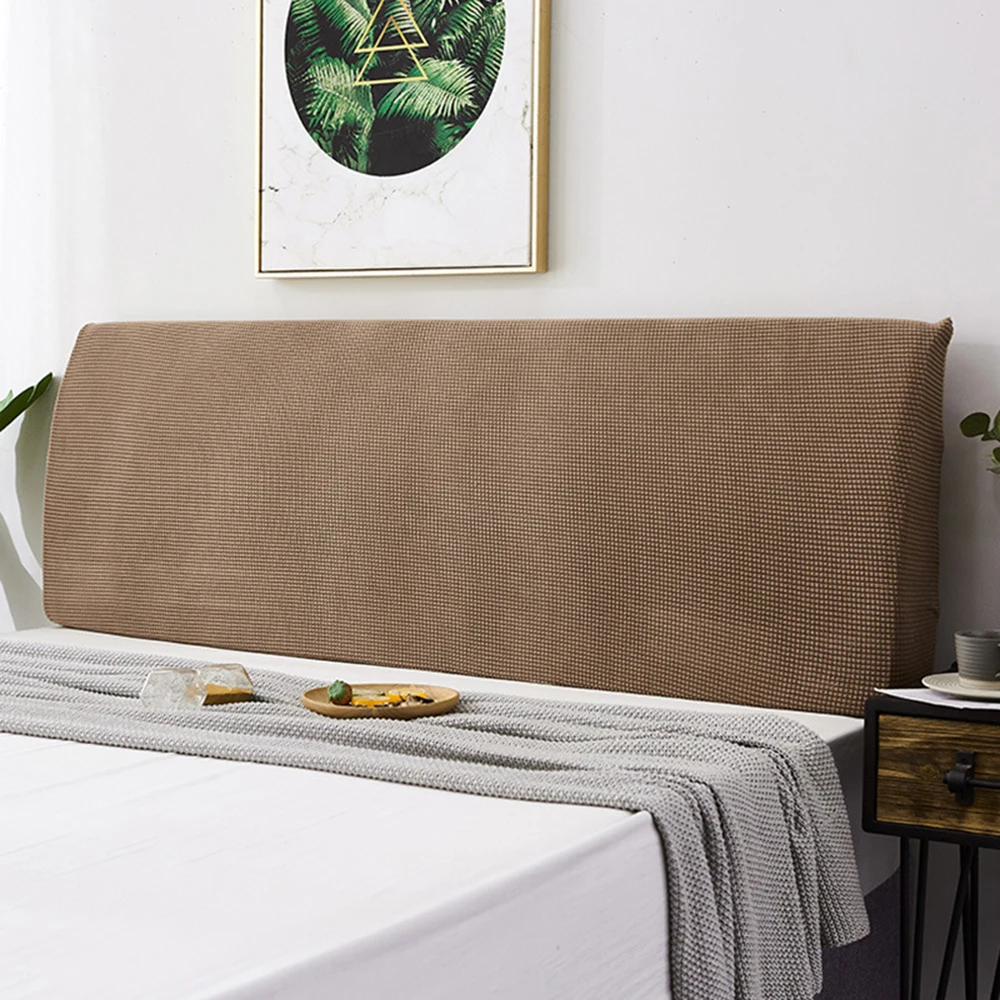 

Bed Headboard cover Slipcover Protector Soft Polyester Retractable Washable