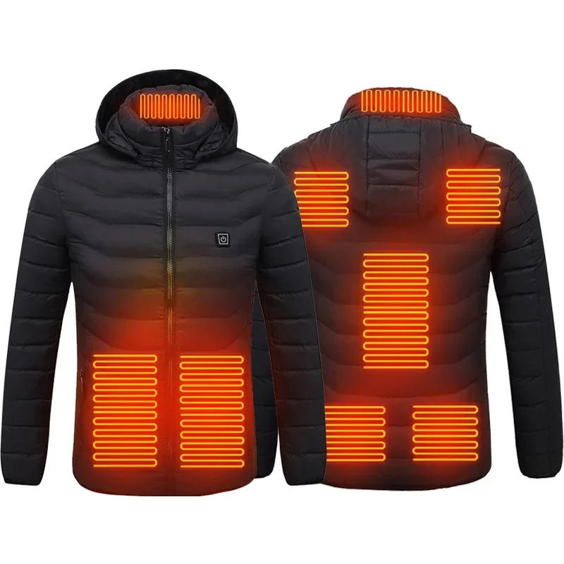 

Winter Men Women Heating Jackets Winter Warm USB Heated Clothing Thermal Cotton Hiking Hunting Fishing Ski Coats P9113