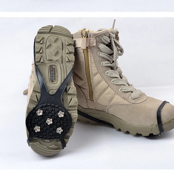 

Universal elastic Wear-resistant 5-tooth Ice Claw Tourism Outdoor Mountaineering Snow Skid New Ice Gripper Anti slip Shoe Cover