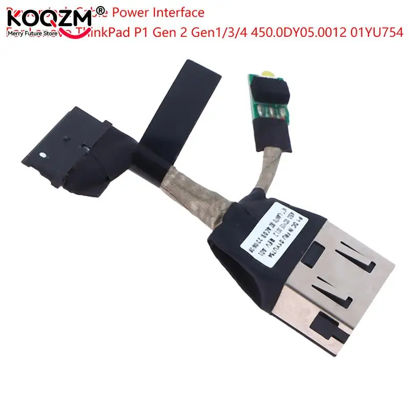 

1pc Laptop DC Power Jack Cable Power Interface For ThinkPad P1 Gen 2 gen1/3/4 Charging Port Socket 450.0DY05.0012 01YU754