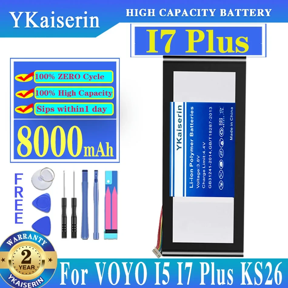 

Аккумулятор ykaisсеребрин 8000 мАч LR3912584 для планшетного ПК VOYO I5 I7 Plus I7Plus KS26