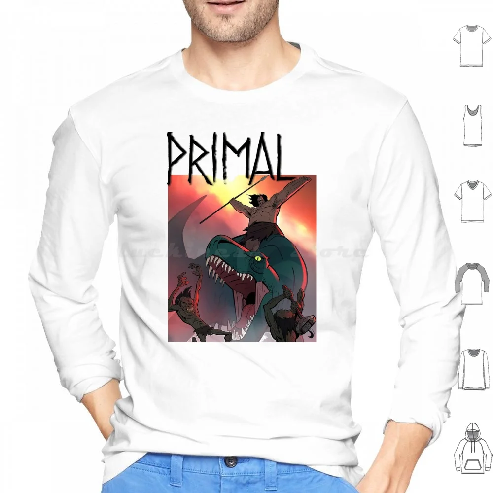 

Толстовки Genndy Tartakovsky с длинным рукавом Primal Sym Bionic Titan Jack Tartakovsky Genndy Tartakovsky Dinosaur Cavemant