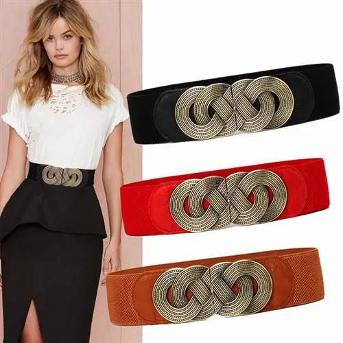 Women's Wide Belt Female Designer Fashion Elastic Band Dress Jacket Women's Luxury Belt Accessories Wide Belt x218