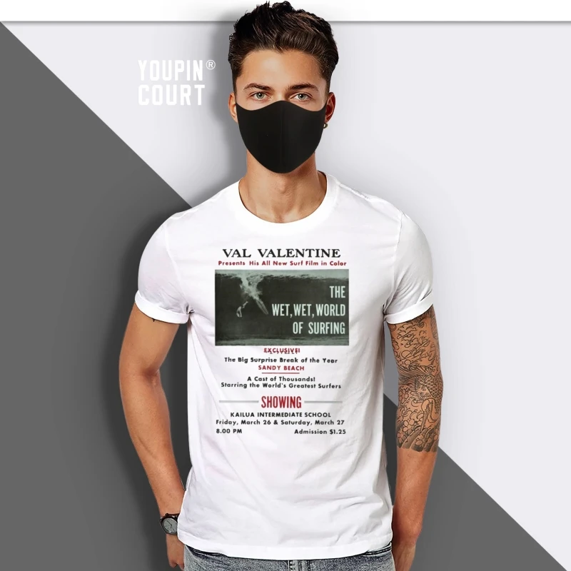 

Vintage Surf T shirt Wet World Of Surfing Film 1966