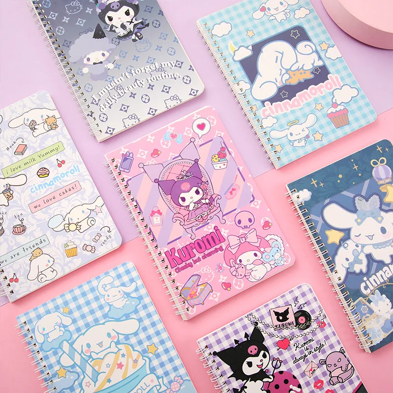 Блокнот Sanrio аниме Kuromi Cinnamoroll 4 шт. школьные и офисные принадлежности Канцтовары