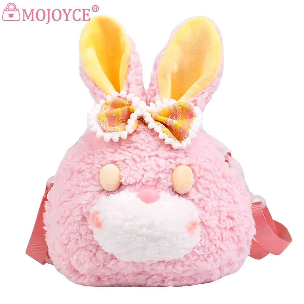 

Милые сумки-мессенджеры, милая плюшевая Наплечная Сумка через плечо с бантом, маленькая мини-сумка на молнии с кроличьими ушками для женщин ...